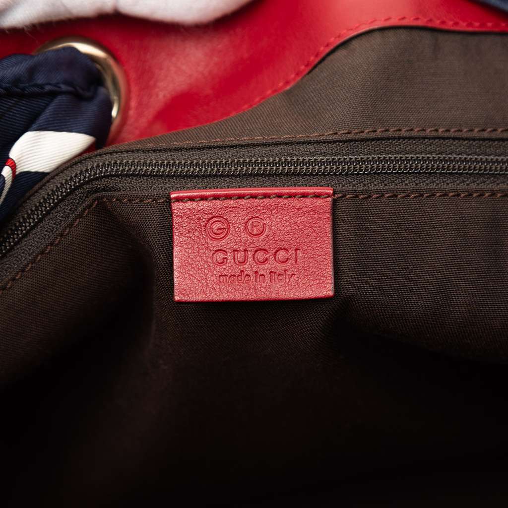 Gucci Large GG Canvas Positano Tote Red Canvas Good condition - Box View