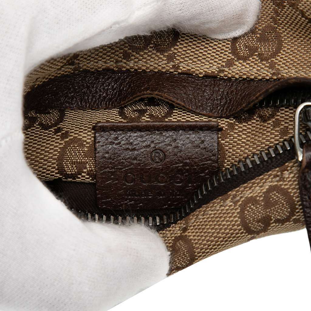 Gucci GG Canvas Double Pocket Belt Bag Brown Canvas Good condition - Box View