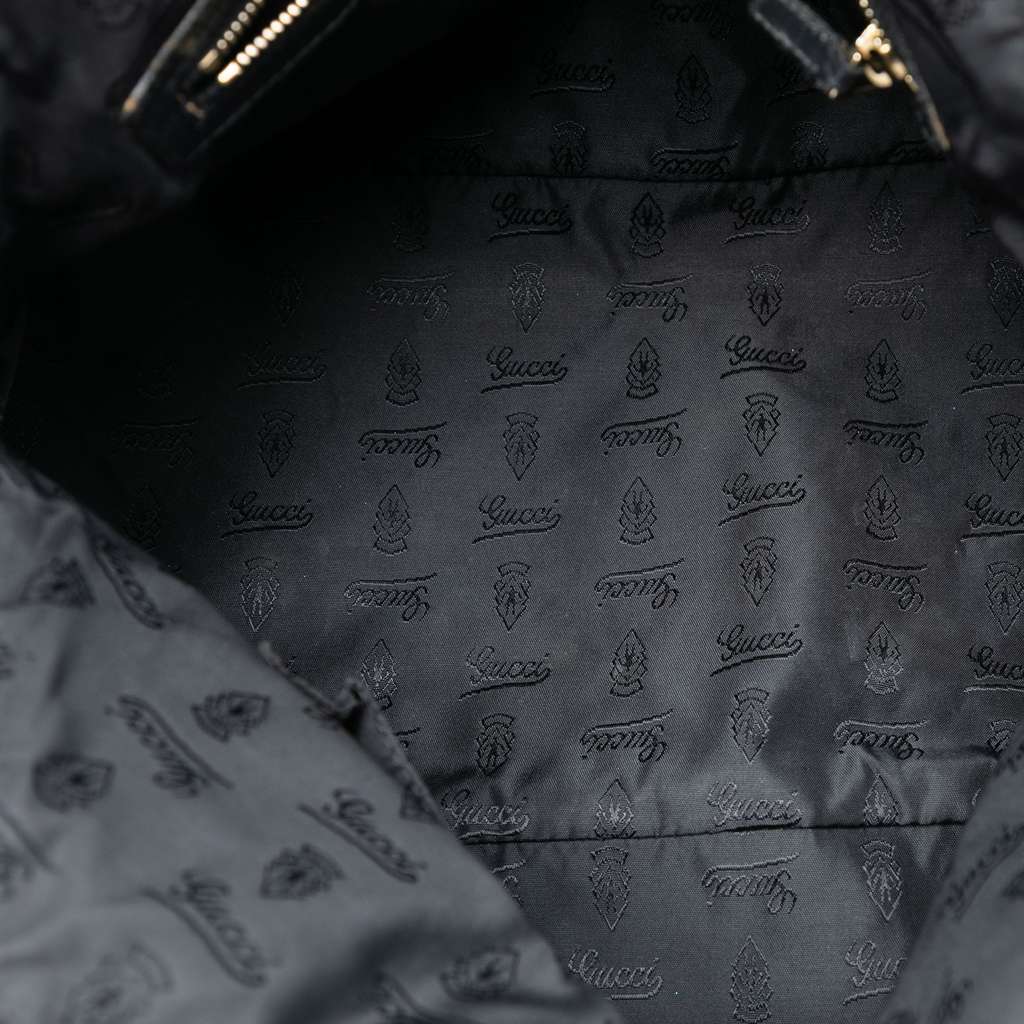 Gucci Large Patent Hysteria Satchel Black Leather Good condition - Model View