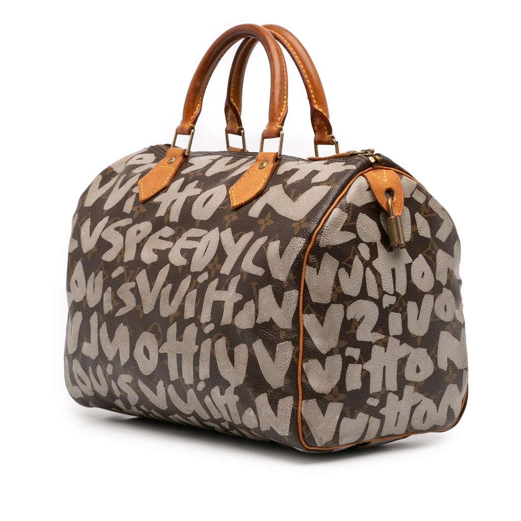 Louis Vuitton Stephen Sprouse Monogram Graffiti Speedy 30 Brown Good condition - Back View