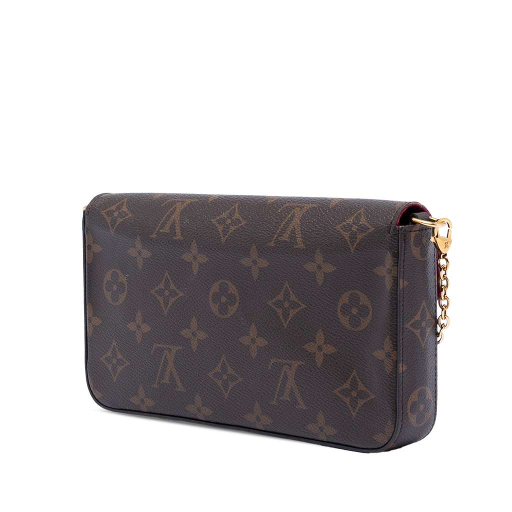 Louis Vuitton Monogram Pochette Felicie Brown Good condition - Back View