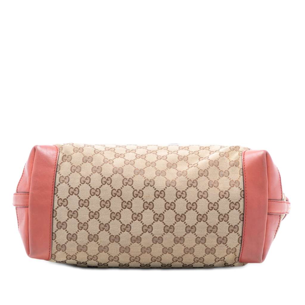 Gucci Medium GG Canvas Craft Tote Brown Canvas Good condition - Inside View