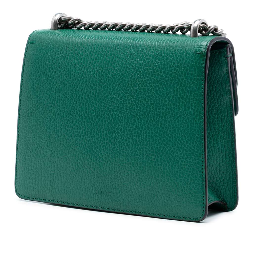 Gucci Small Leather Dionysus Crossbody Green Leather Good condition - Back View