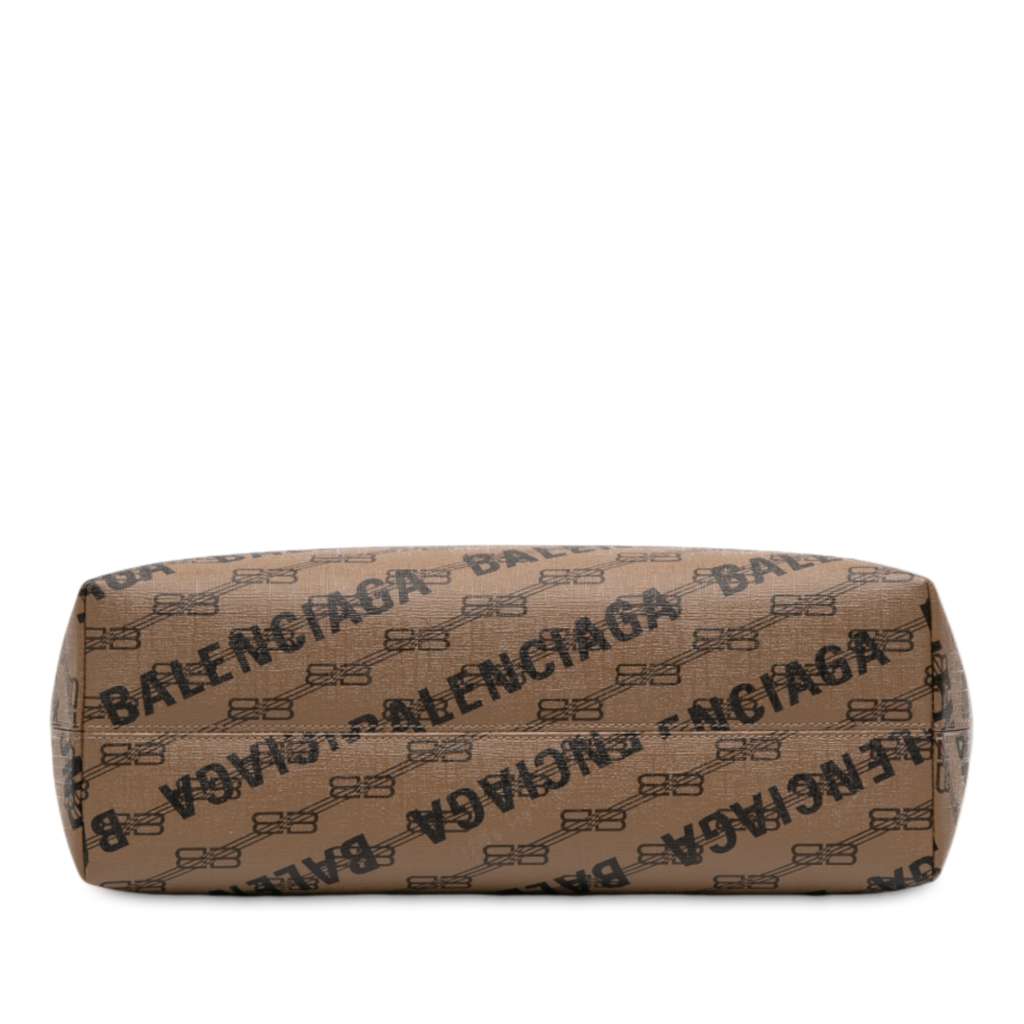 Balenciaga BB Monogram Coated Canvas Signature Shopper M Brown Canvas Good condition - Inside View
