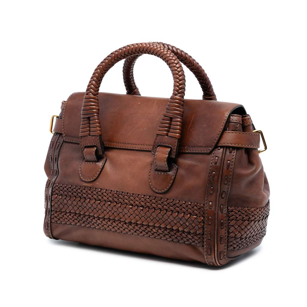 Gucci Medium Leather Handmade Handbag Brown Leather Good condition - Back View