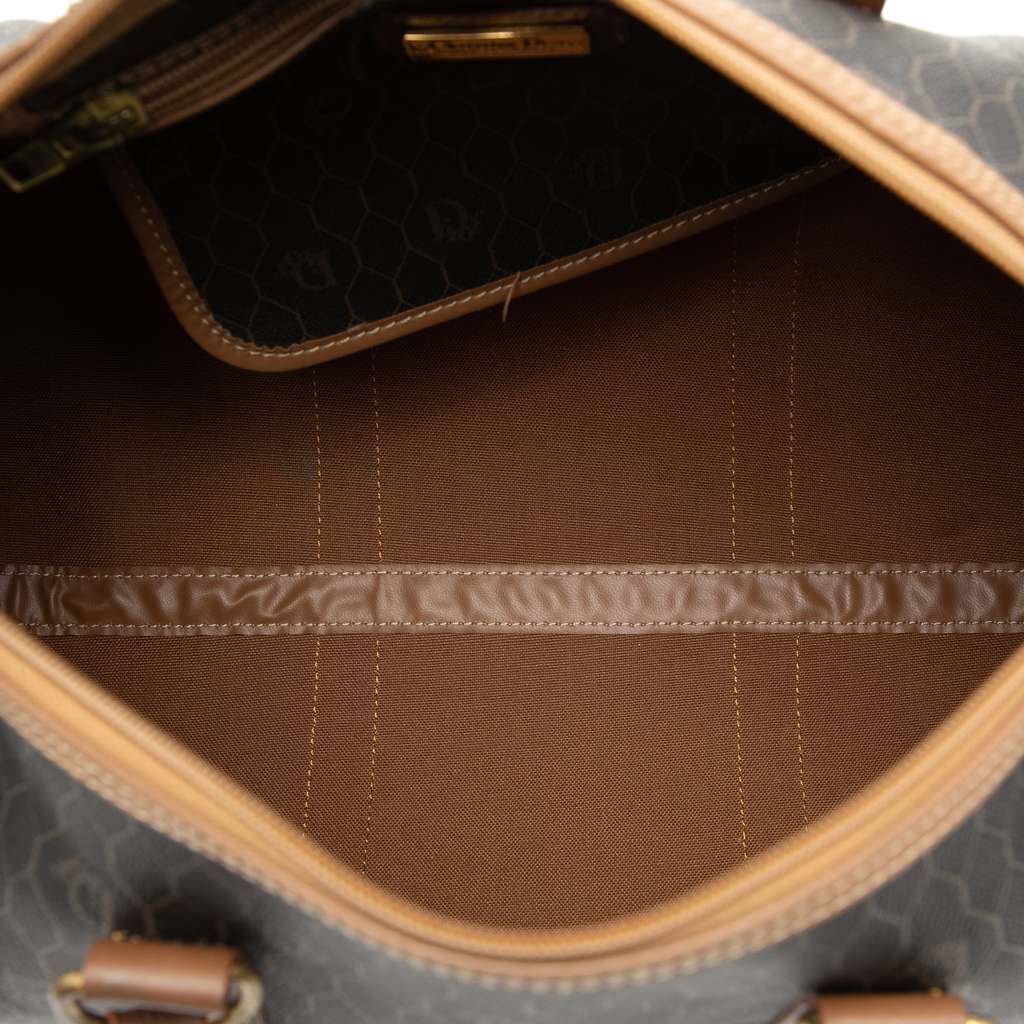 Dior Honeycomb Coated Canvas Boston Bag Black Canvas Good condition - Model View