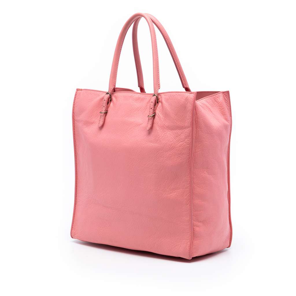 Balenciaga Leather Papier A5 Tote Pink Leather Good condition - Back View