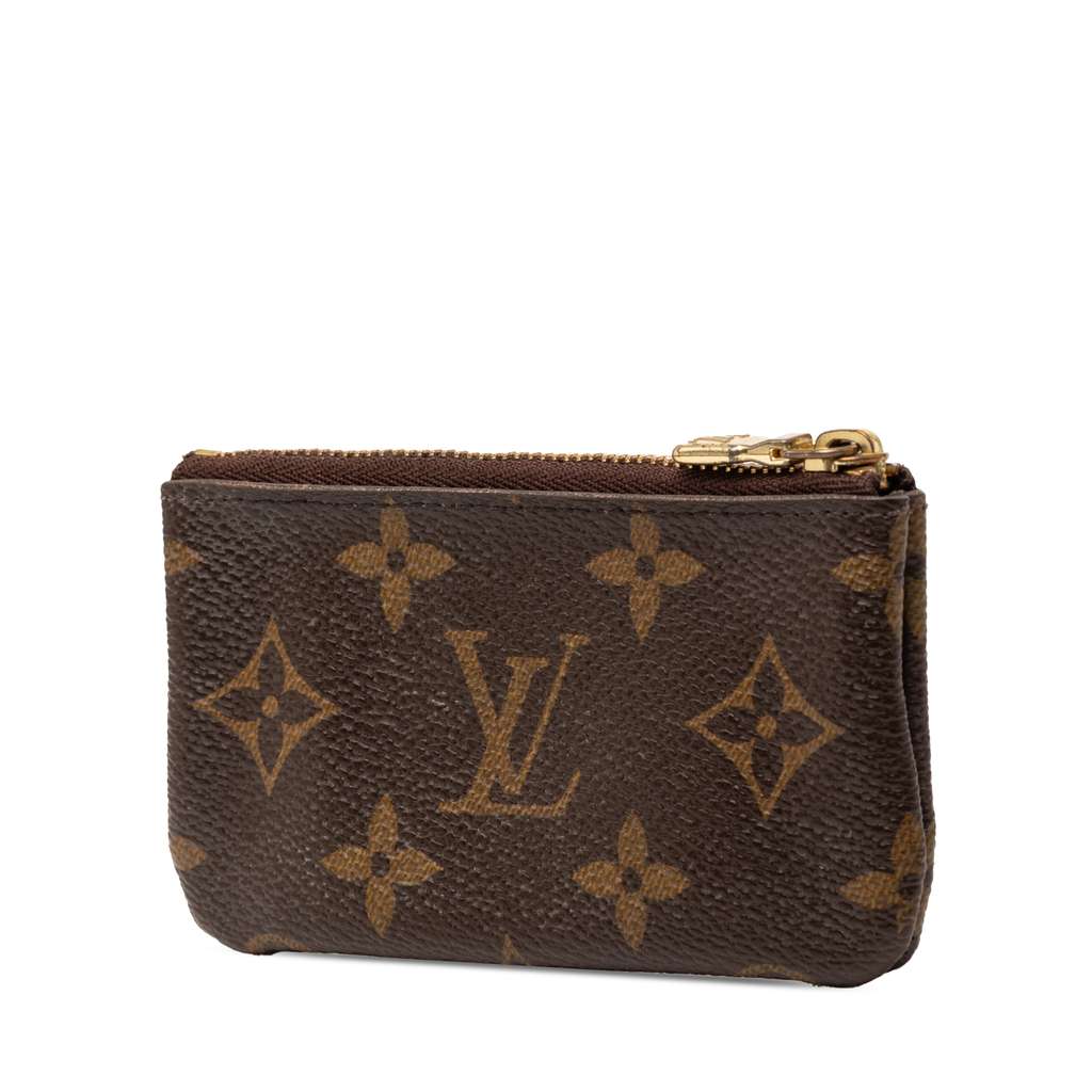 Louis Vuitton Monogram Pochette Cles Brown Leather Good condition - Back View
