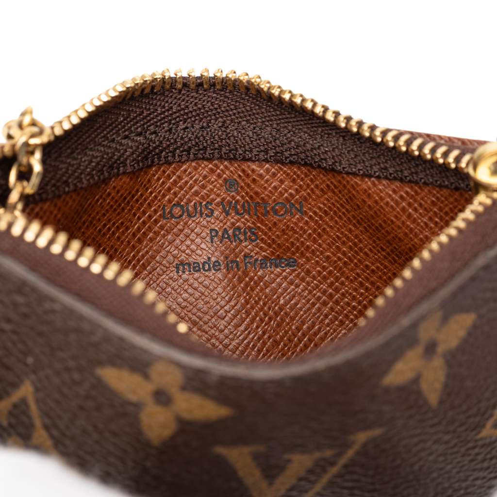 Louis Vuitton Monogram Pochette Cles Brown Leather Good condition - Box View