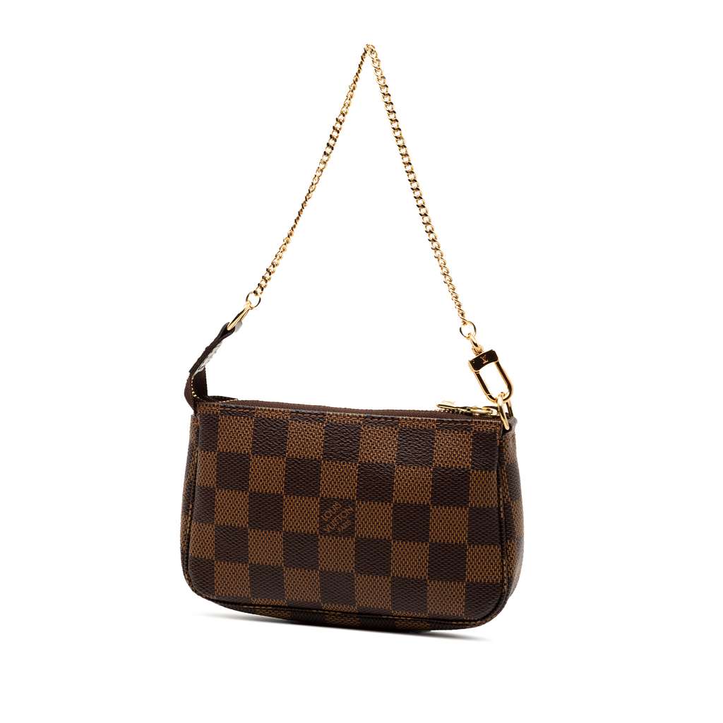 Louis Vuitton Damier Ebene Mini Pochette Accessoires Brown Good condition - Back View