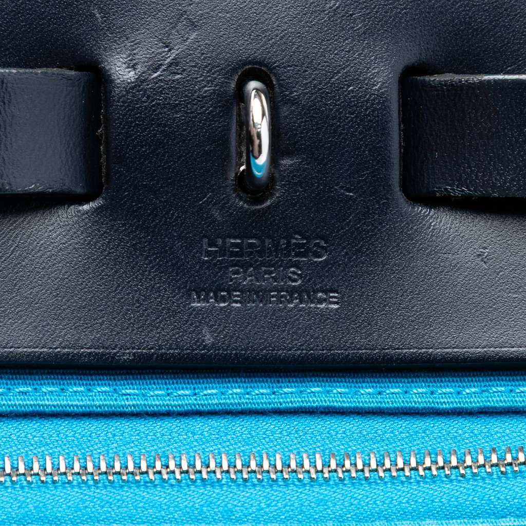 Hermès Toile Herbag Zip 31 Blue Canvas Good condition - Box View