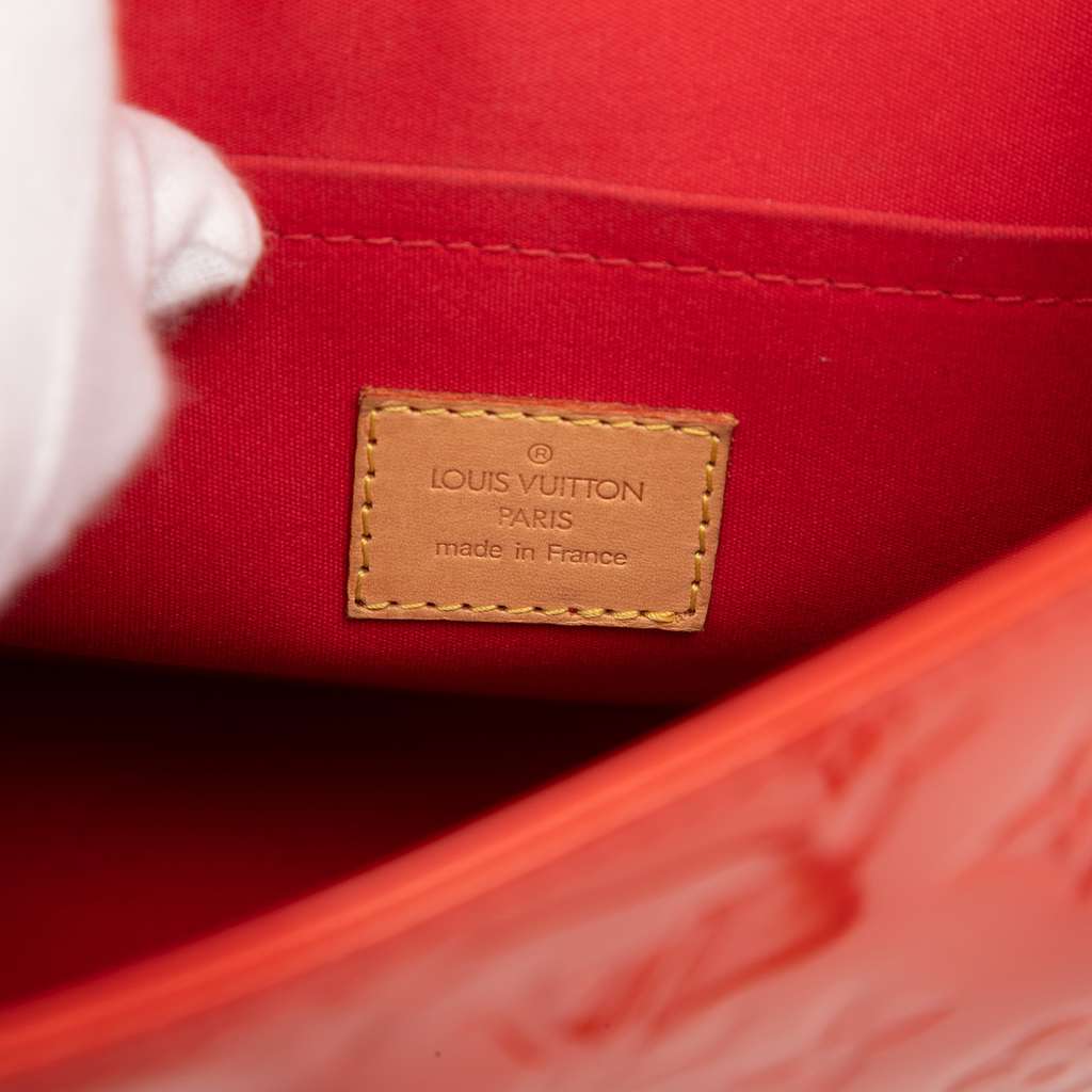 Louis Vuitton Monogram Vernis Biscayne Bay GM Red Leather Good condition - Box View