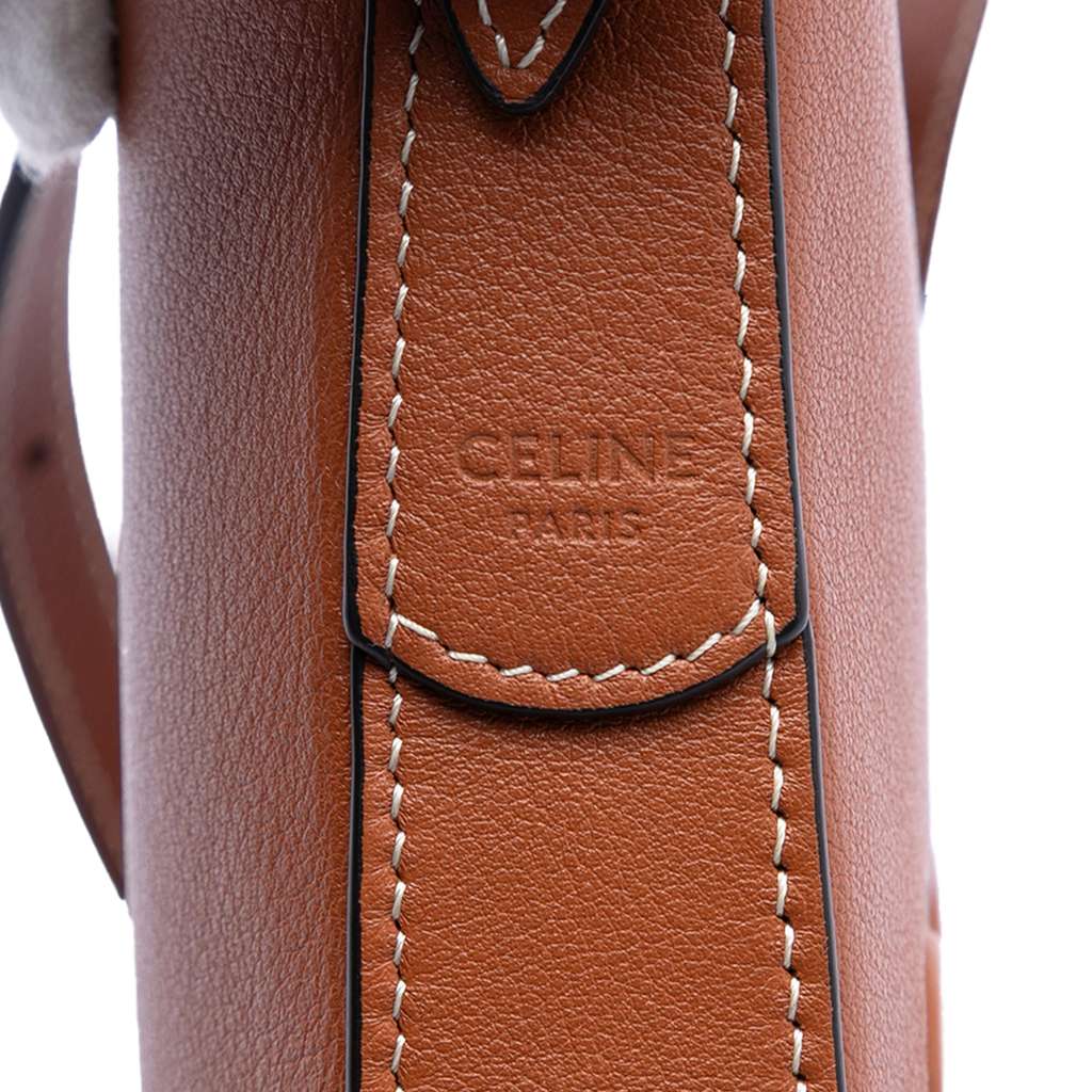 Celine Supple Calfskin Heloise Phone Pouch Brown Leather Good condition - Box View