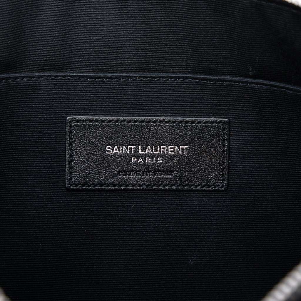 Saint Laurent Leather Star Rider Tablet Pouch Black Leather Good condition - Box View