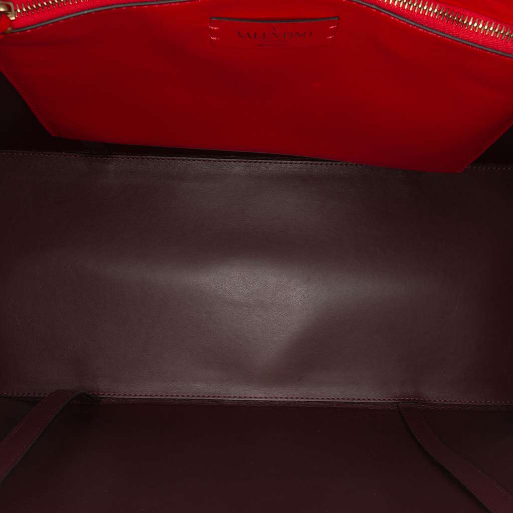 Valentino Leather Vlogo Fillme Tote Brown Leather Good condition - Model View