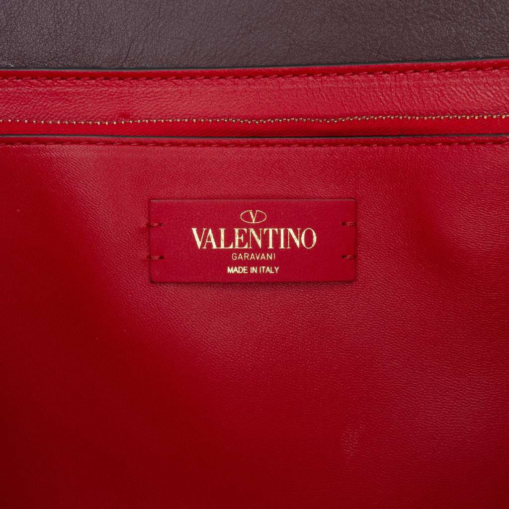 Valentino Leather Vlogo Fillme Tote Brown Leather Good condition - Box View