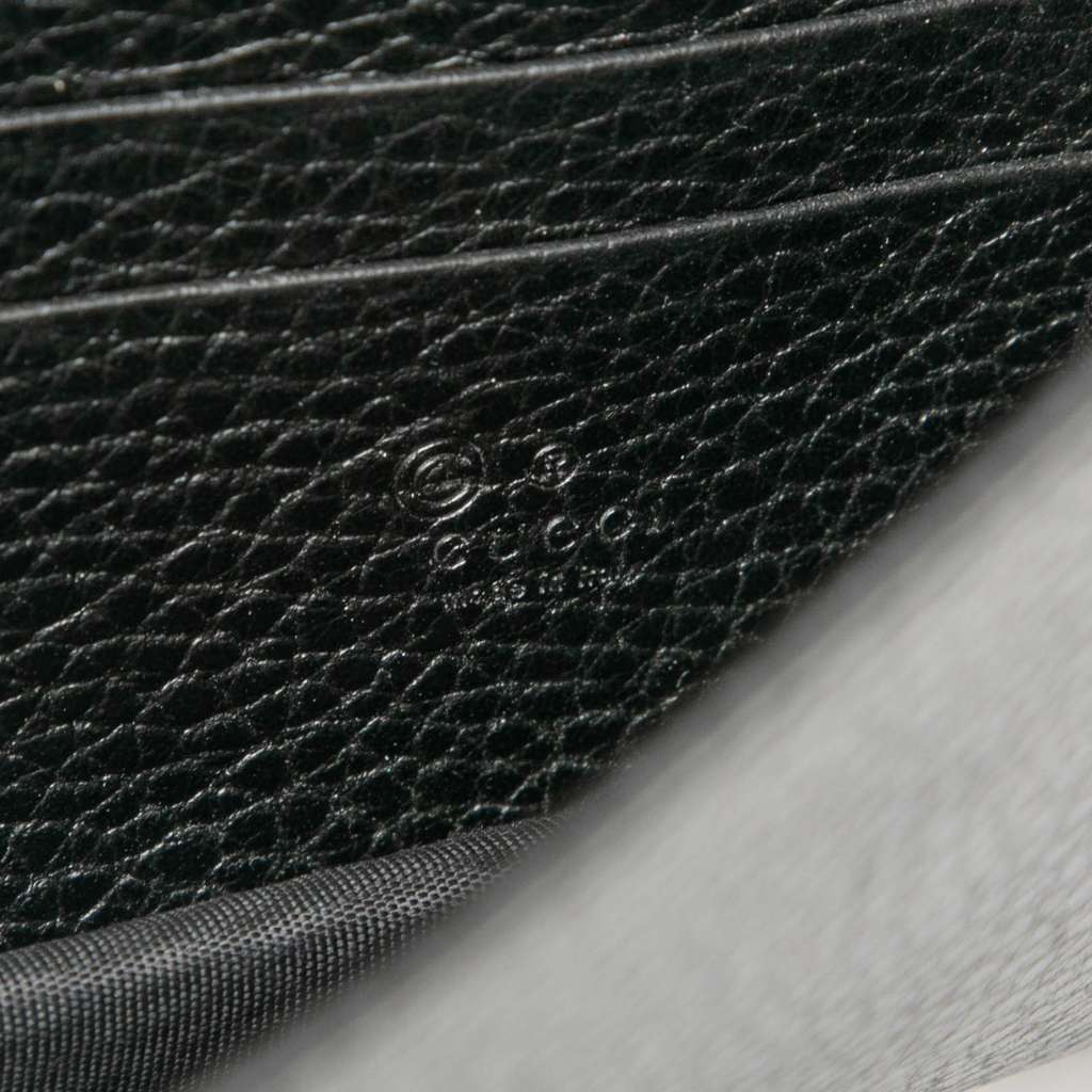 Gucci Leather Interlocking G Dollar Wallet on Chain Black Leather Good condition - Box View