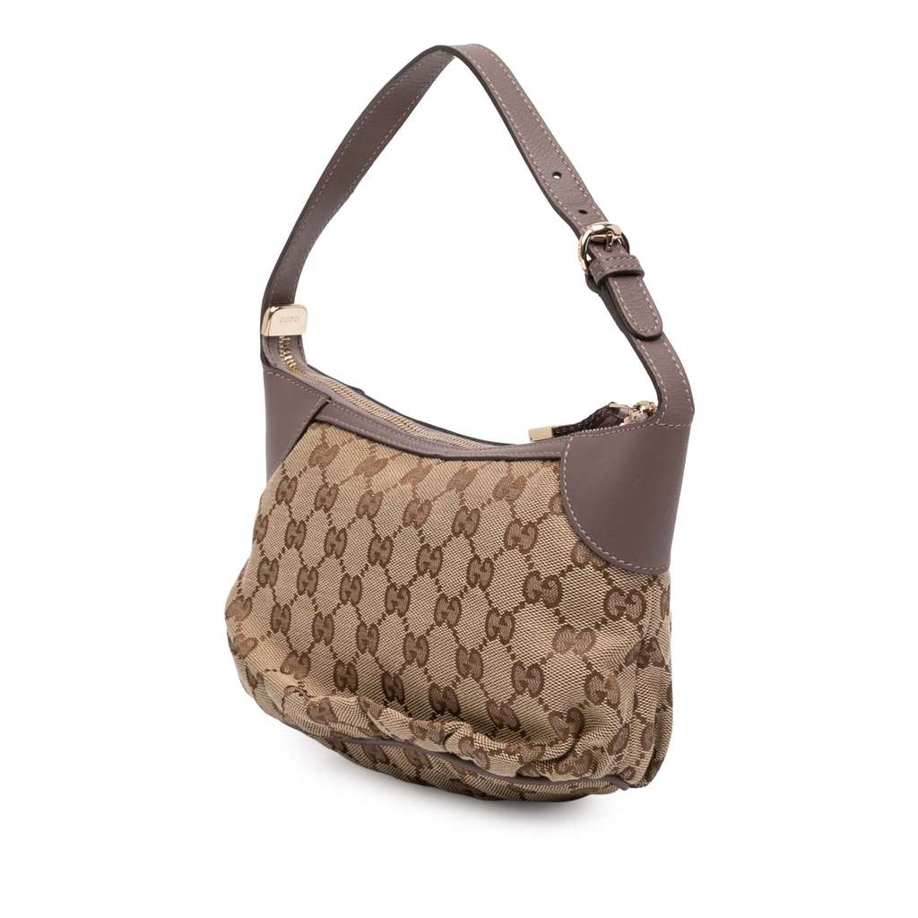 Gucci GG Canvas Web Handbag Brown Canvas Good condition - Back View