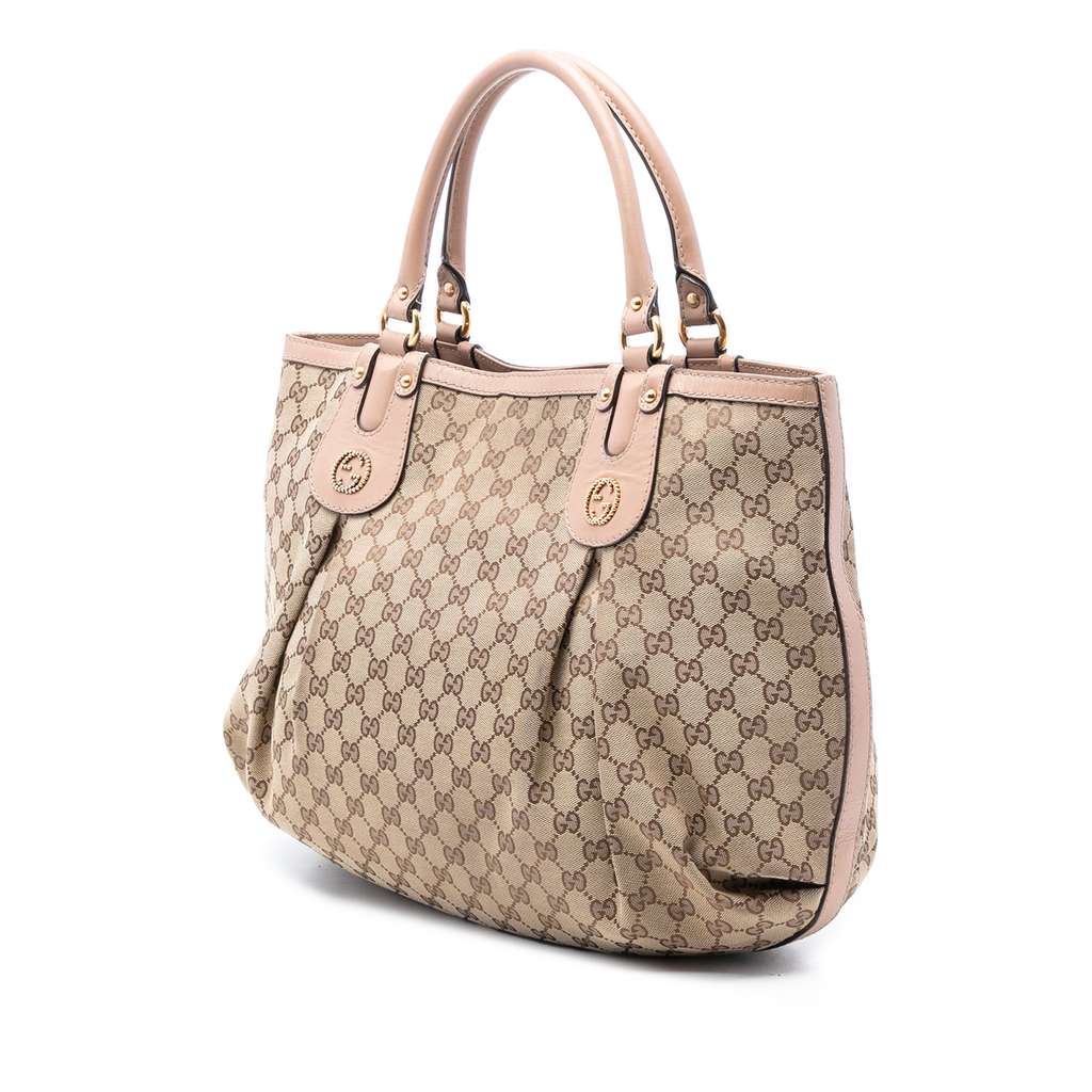 Gucci Large GG Canvas Scarlett Tote Brown Canvas Good condition - Back View