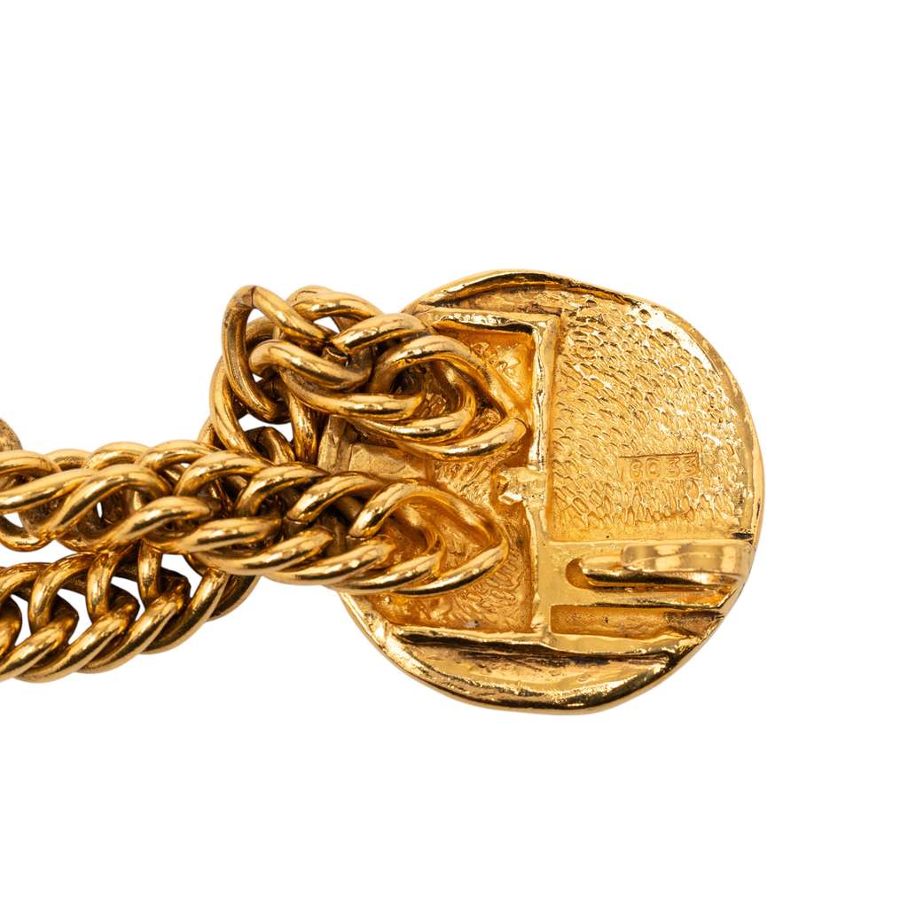 Chanel Gold Plated CC Medallion 31 Rue Cambon Paris Chain Link Belt Gold Metal Good condition - Inside View