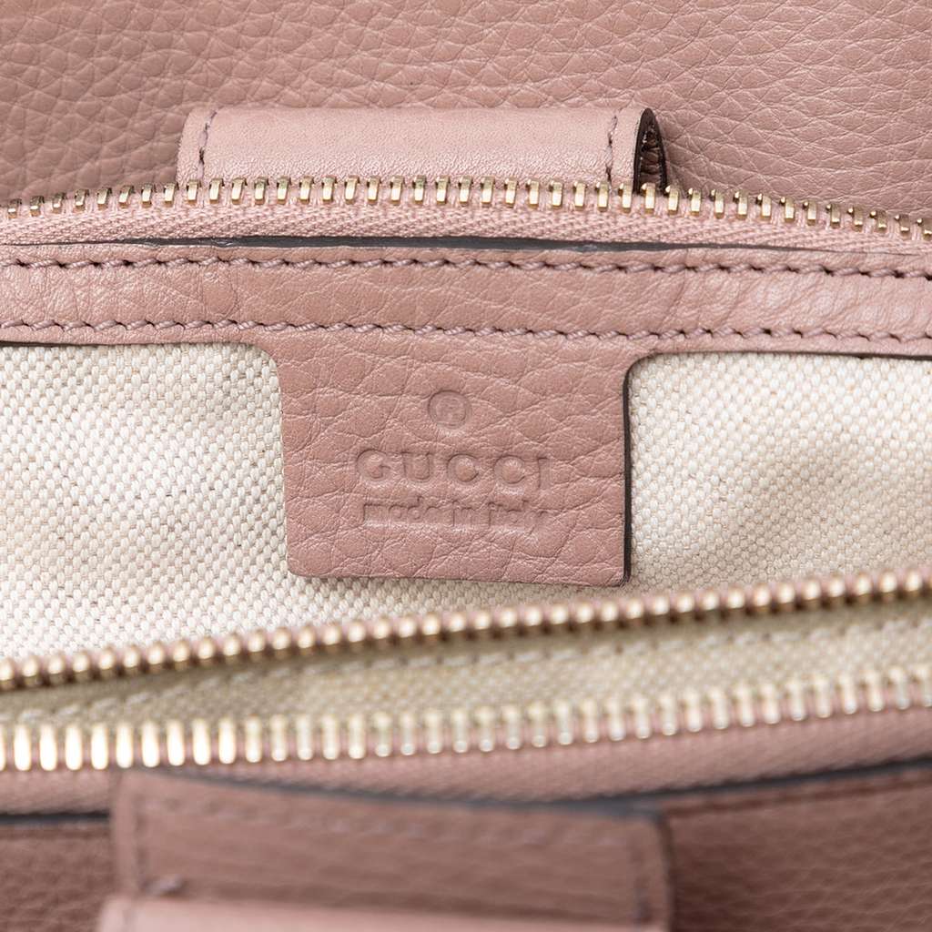 Gucci Medium Calfskin Bamboo Shopper Satchel Pink Leather Good condition - Box View