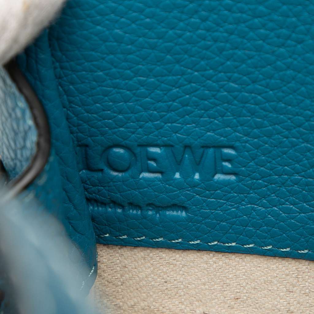 Loewe Mini Leather Drawstring Hammock Bag Blue Leather Good condition - Box View