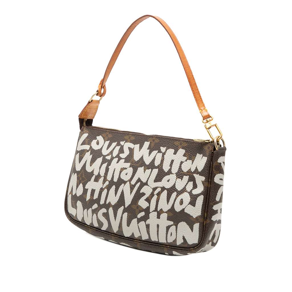 Louis Vuitton Stephen Sprouse Monogram Graffiti Pochette Accessoires Brown Good condition - Back View