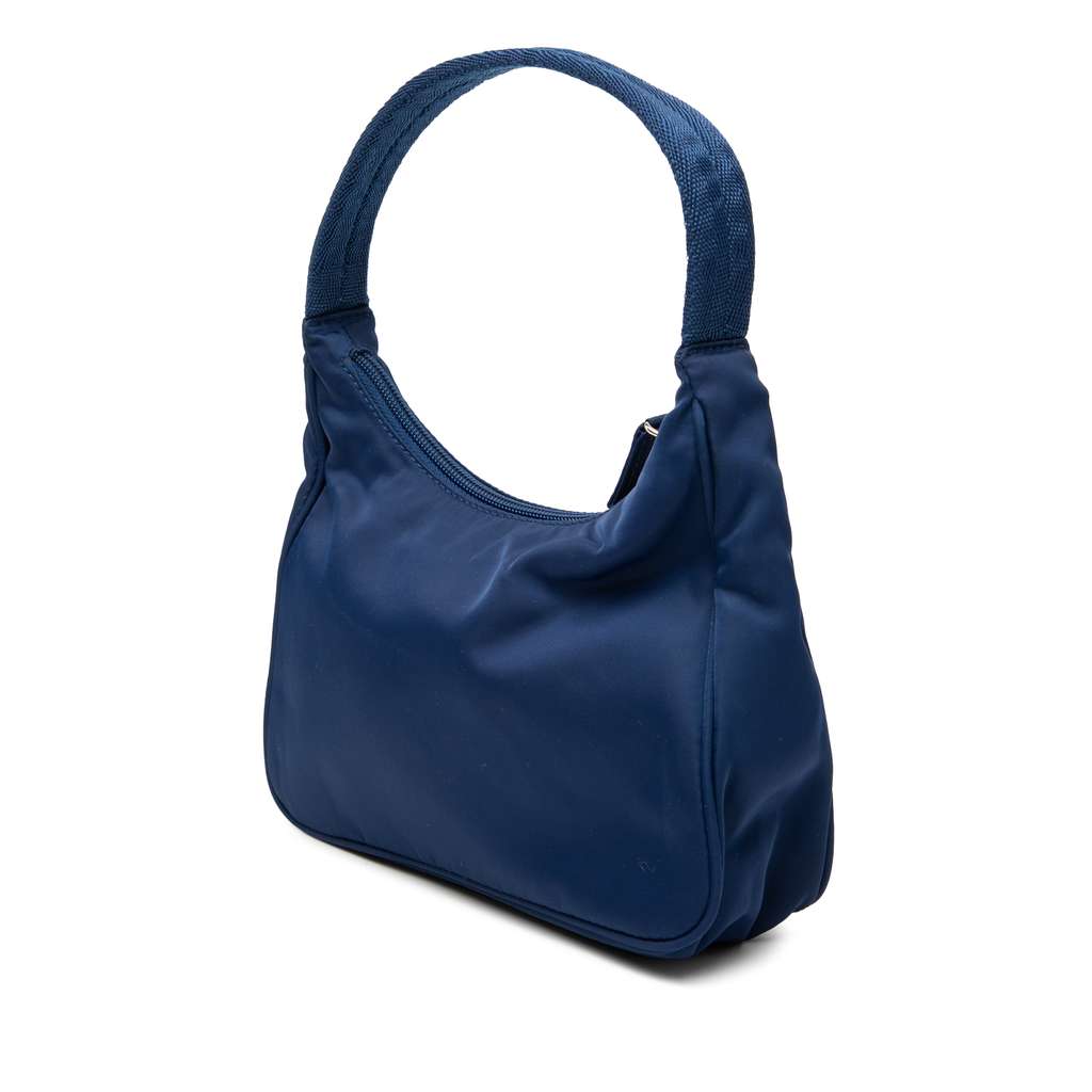Prada Mini Tessuto Sport Shoulder Bag Blue Good condition - Back View
