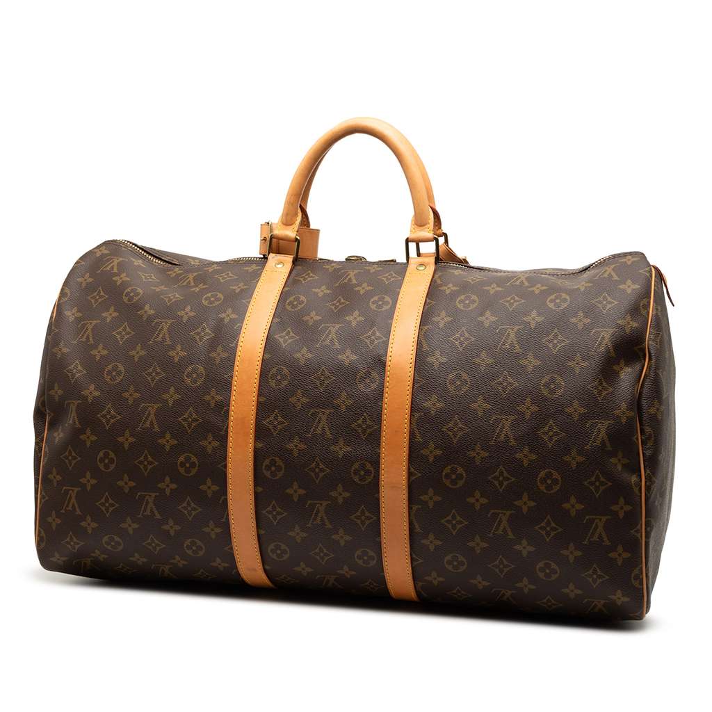 Louis Vuitton Monogram Keepall 55 Brown Good condition - Back View