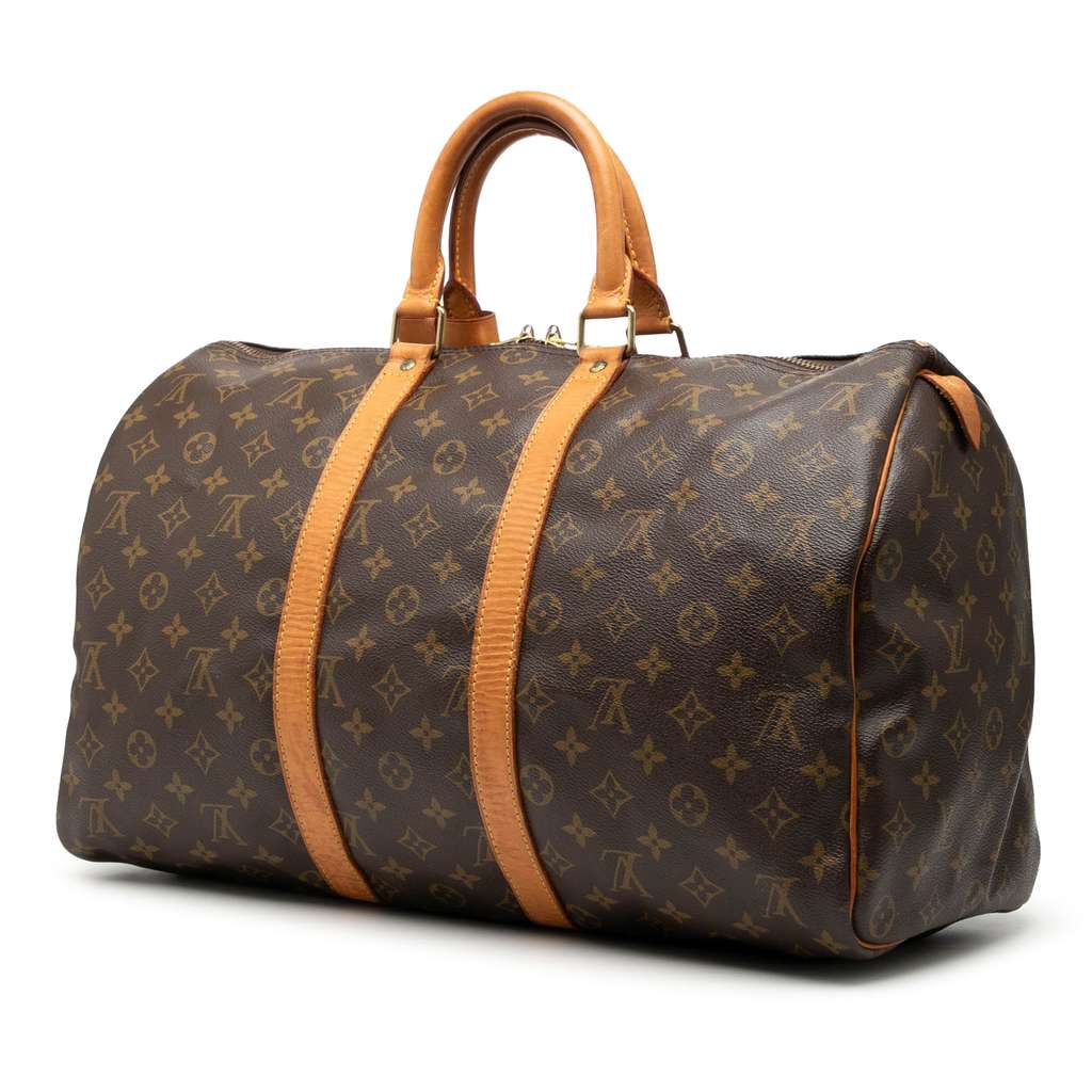 Louis Vuitton Monogram Keepall 45 Brown Fair condition - Back View