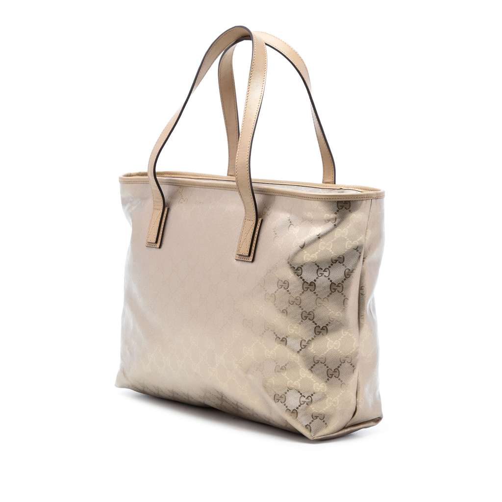Gucci Medium GG Imprime Tote Gold Canvas Good condition - Back View