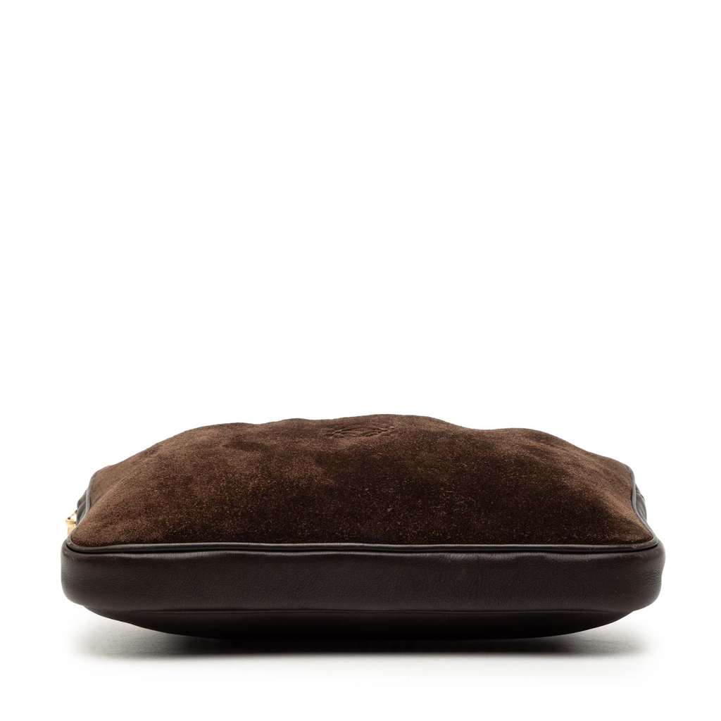 Loewe Suede Anagram Crossbody Brown Leather Good condition - Inside View
