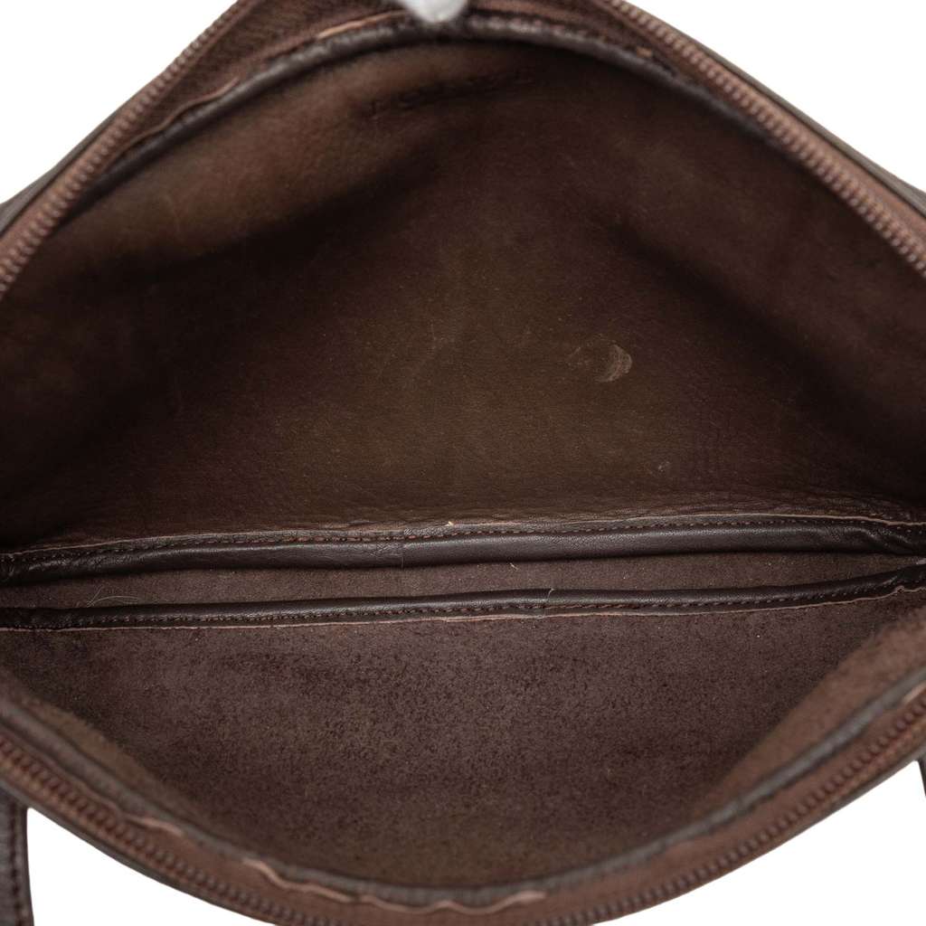 Loewe Suede Anagram Crossbody Brown Leather Good condition - Model View