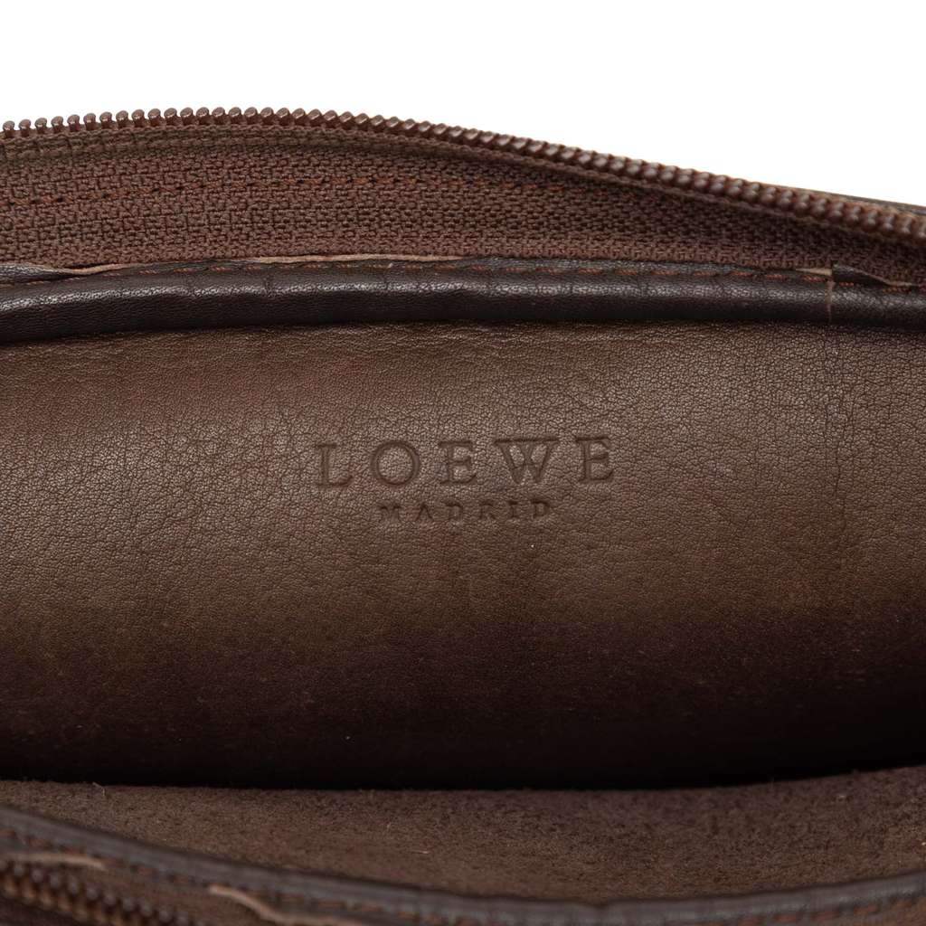Loewe Suede Anagram Crossbody Brown Leather Good condition - Box View