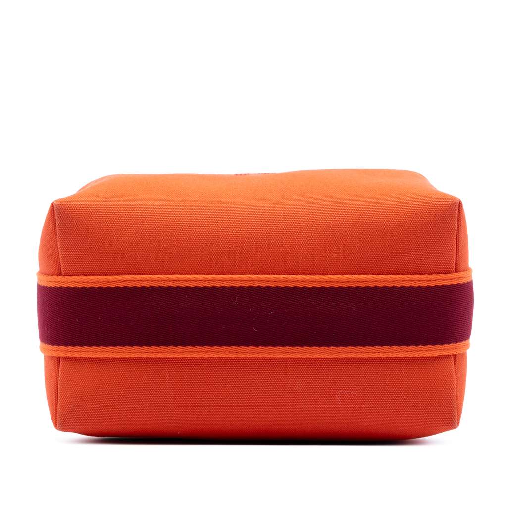 Hermès Small Toile Bride A Brac Case Orange Canvas Good condition - Inside View