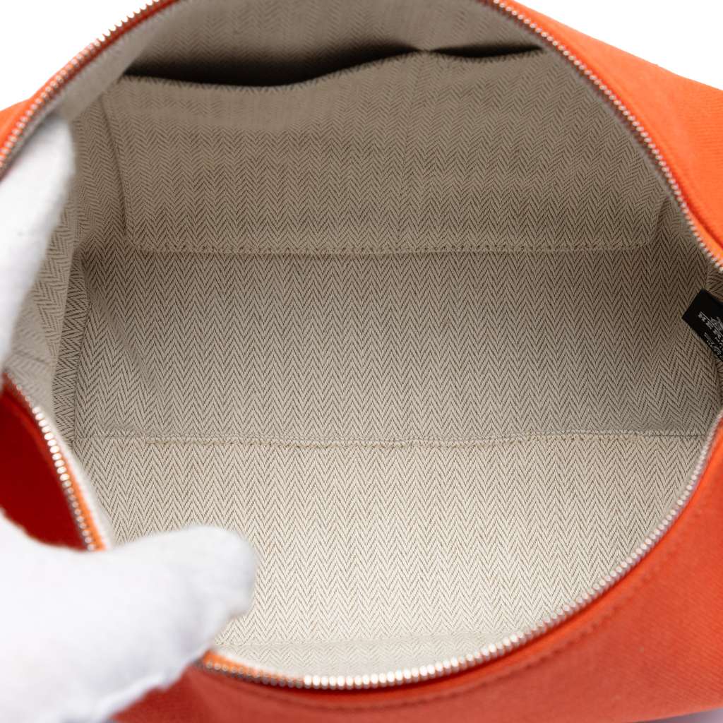 Hermès Small Toile Bride A Brac Case Orange Canvas Good condition - Model View
