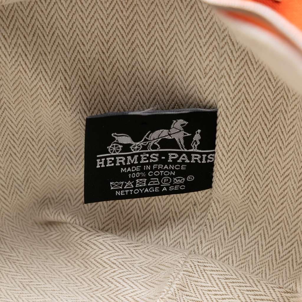 Hermès Small Toile Bride A Brac Case Orange Canvas Good condition - Box View