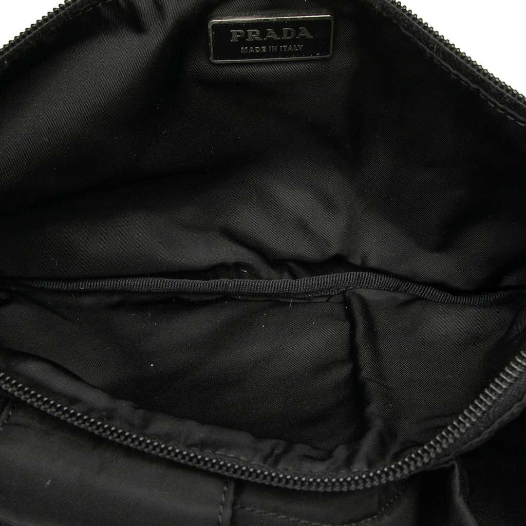 Prada Tessuto Multi Pocket Belt Bag Black Good condition - Model View