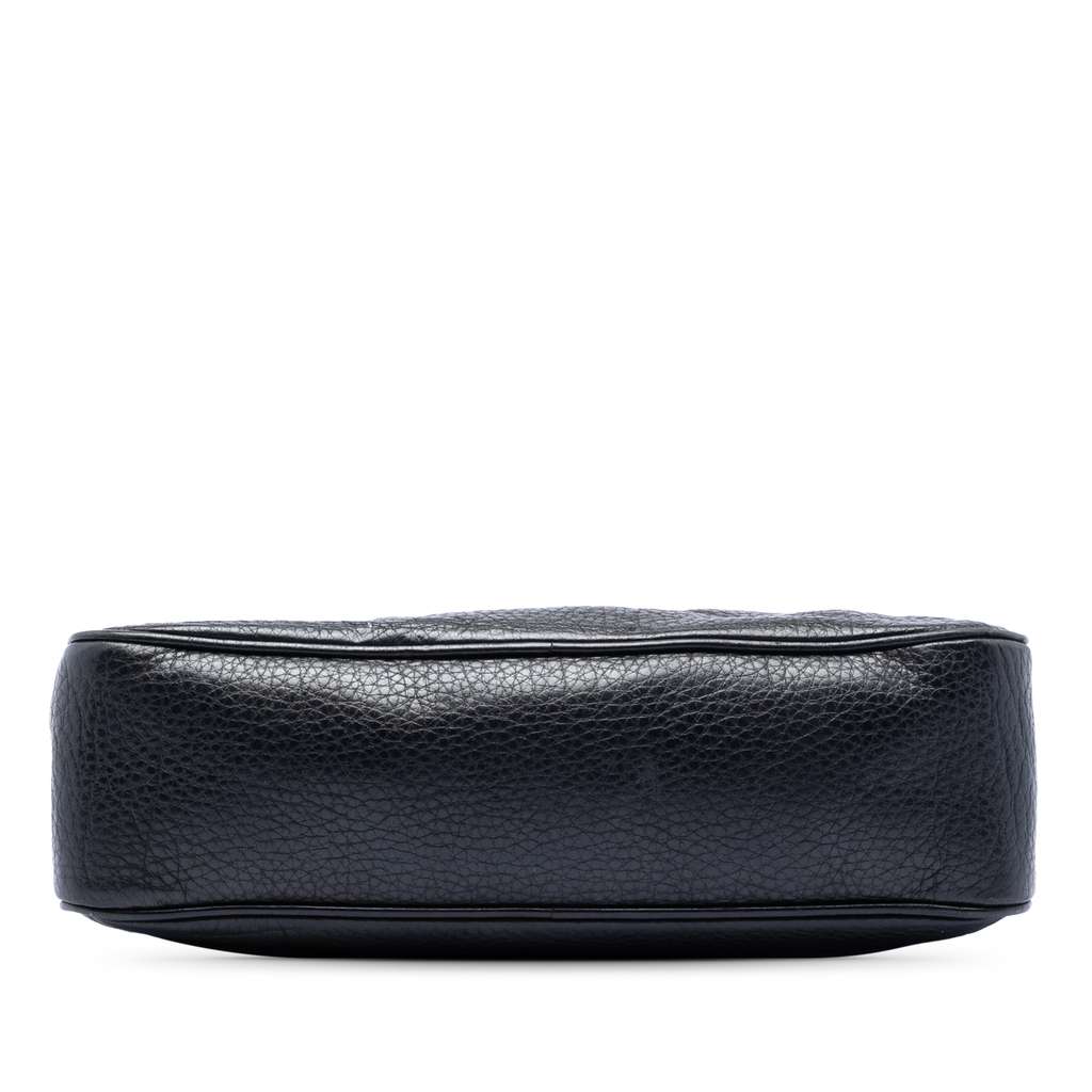 Gucci Pebbled Leather Soho Chain Zip Shoulder Bag Black Leather Good condition - Inside View