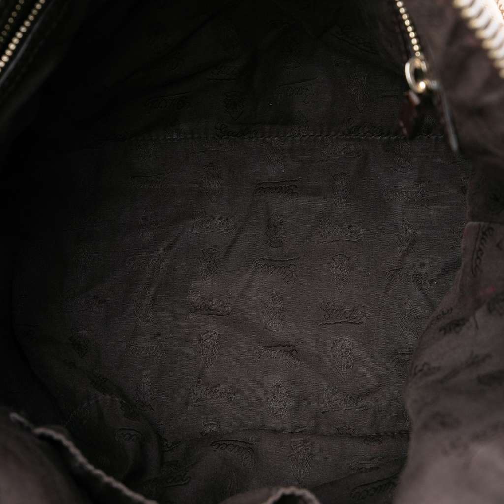 Gucci Medium GG Canvas Charm Dome Satchel Brown Canvas Good condition - Model View