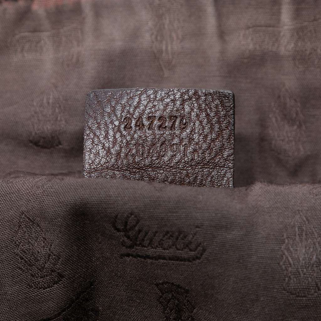 Gucci Medium GG Canvas Charm Dome Satchel Brown Canvas Good condition - Box View