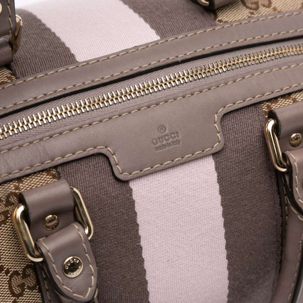 Gucci Medium GG Canvas Web Joy Boston Bag Brown Canvas Good condition - Box View