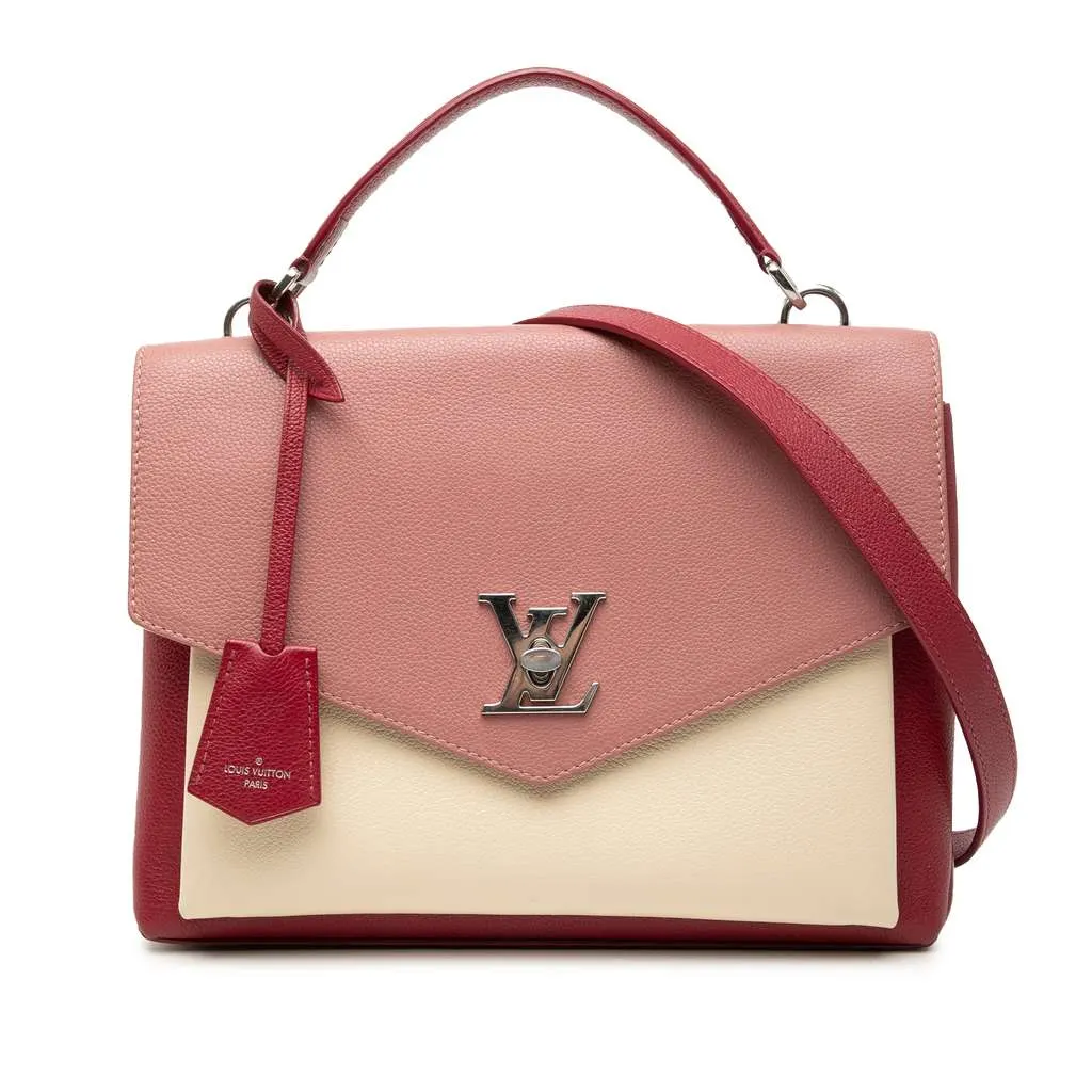 Louis Vuitton MyLockMe Handle Bag Pink Leather Good - Front View