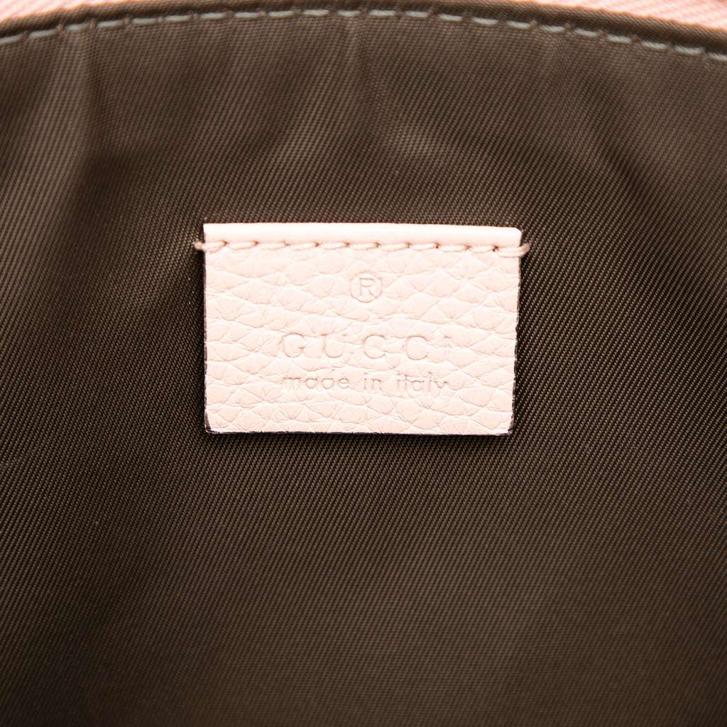 Gucci Leather Blind For Love Clutch Pink Leather Good condition - Box View