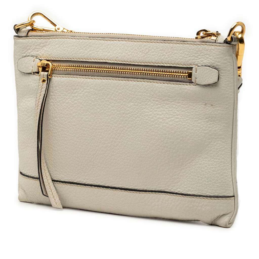 Prada Vitello Daino Crossbody White Leather Good condition - Back View