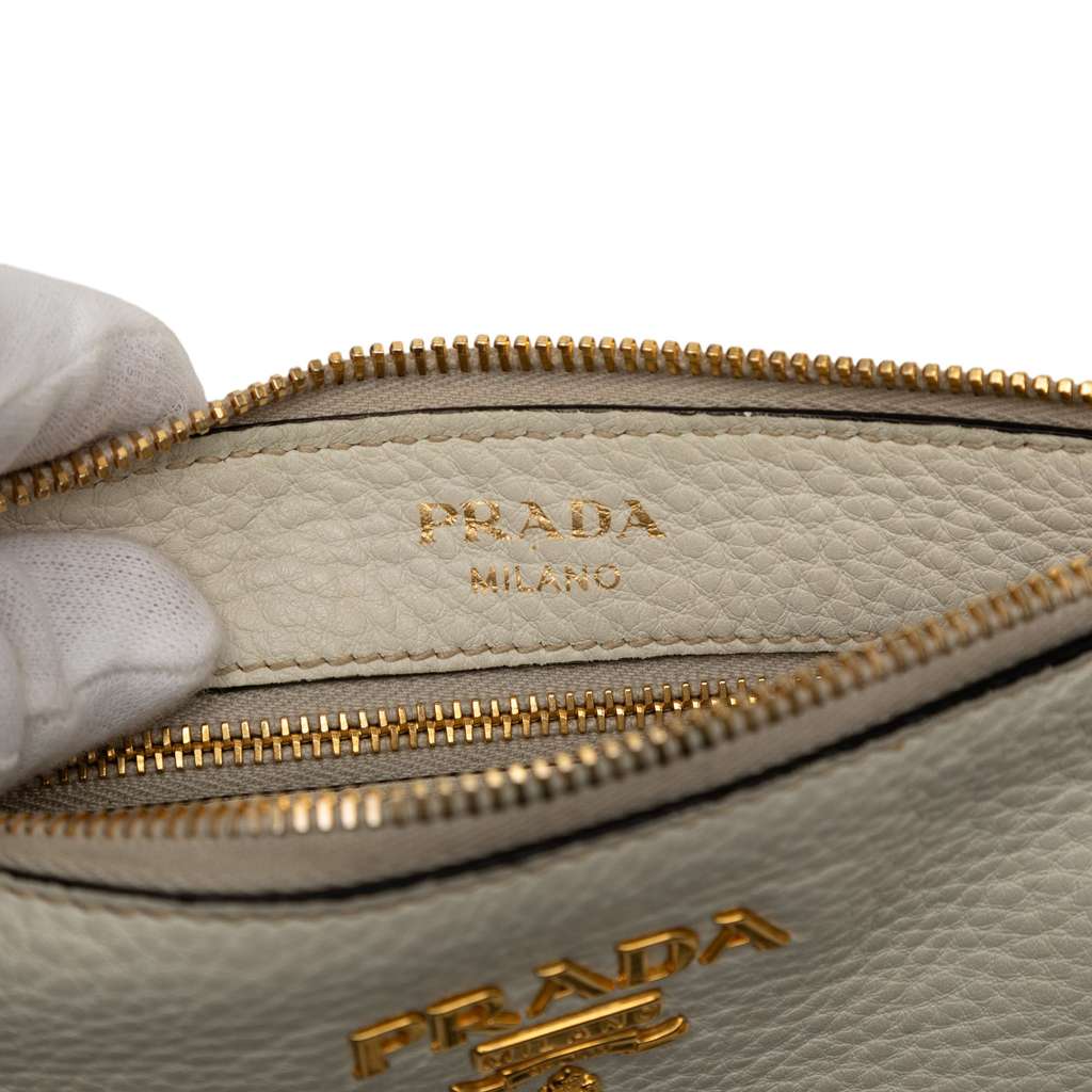 Prada Vitello Daino Crossbody White Leather Good condition - Box View