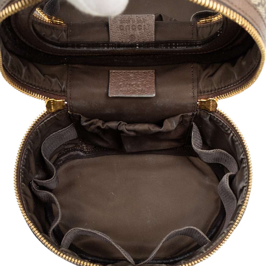 Gucci GG Supreme Web Ophidia Vanity Bag Brown Canvas Good condition - Model View