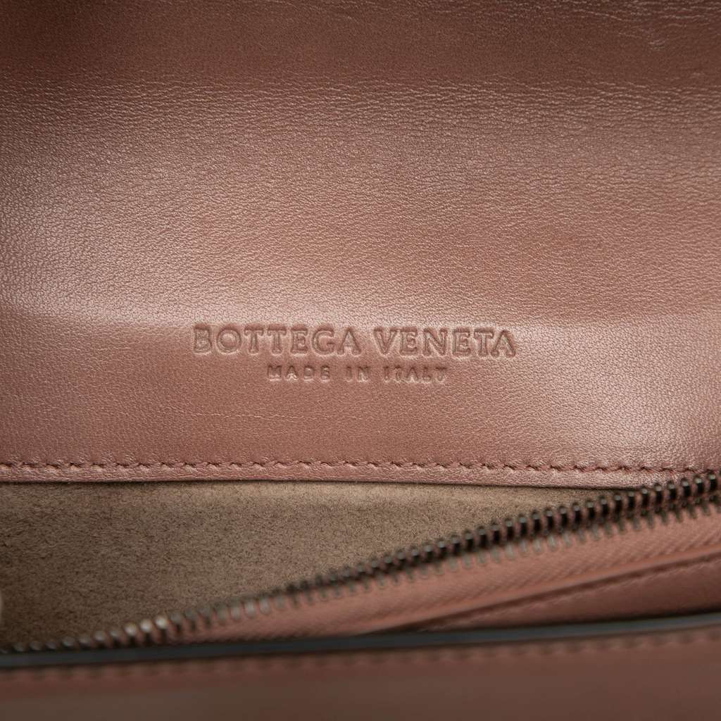 Bottega Veneta Nappa Intrecciato Olimpia Knot Crossbody Brown Leather Good condition - Box View