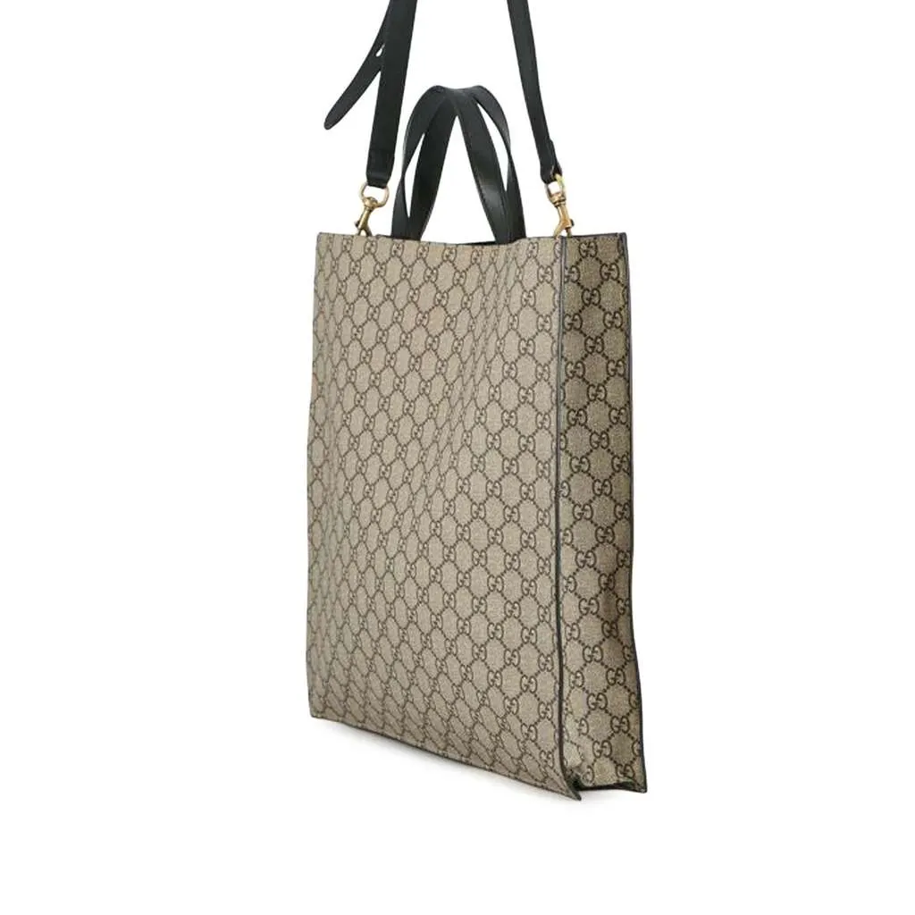 Gucci GG Supreme Blind For Love Satchel Brown Canvas Very good - Back View