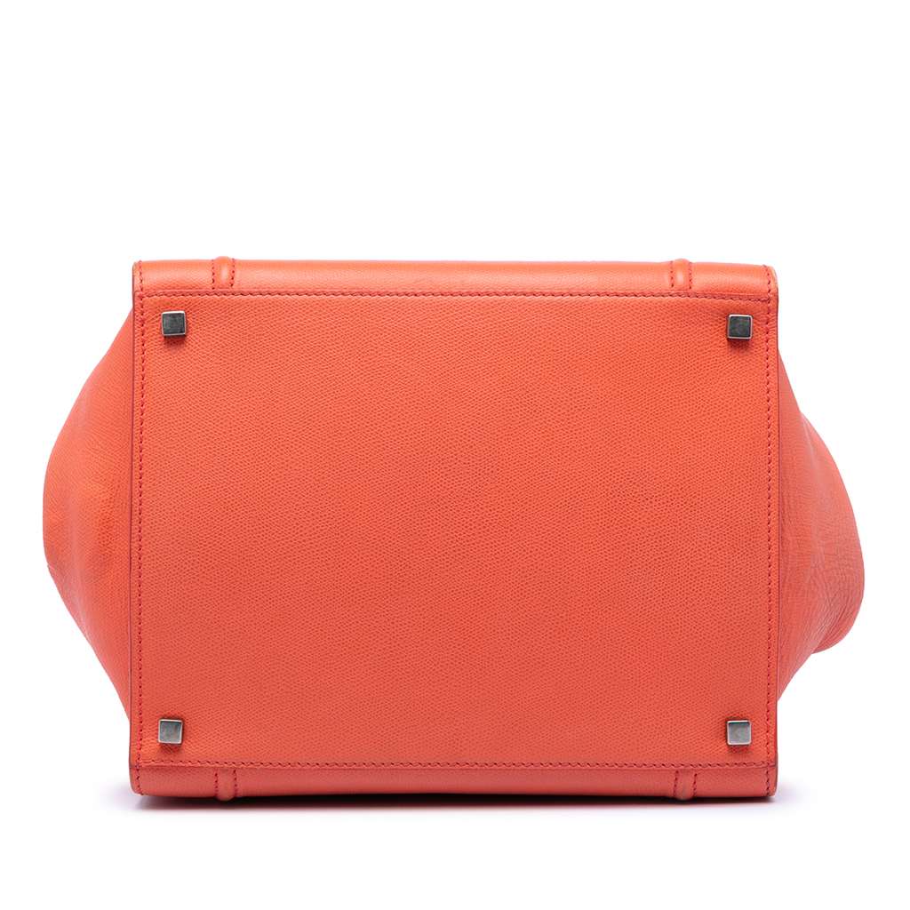 Celine Medium Leather Phantom Luggage Tote Orange Leather Good condition - Inside View